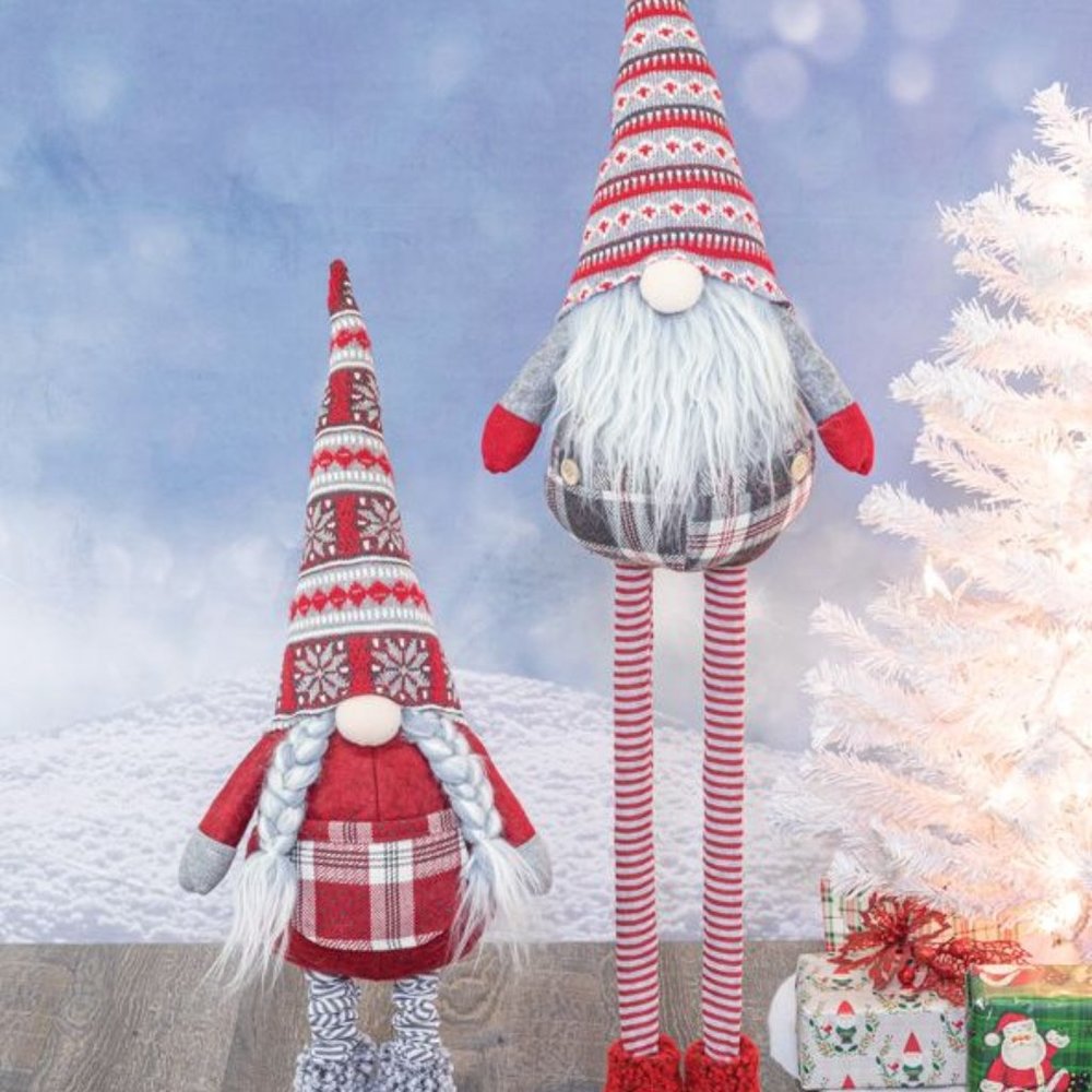 No Eyes Gnomes, Set of 2, Winter Jam Stretch